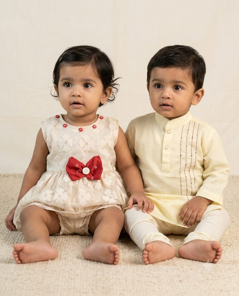 Our Bunny outfits in soft natural fabrics